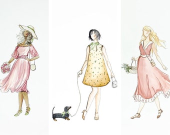 Mode Femmes: Fashion Illustration Collection - Card Bundle