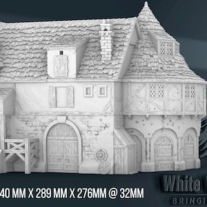 Coach Inn - 28/32mm | Custom-Crafted Fantasy Model for Tabletop RPGs (Dungeons & Dragons/DnD), Wargaming, Dioramas or Display