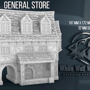 General Store - 28/32mm | Custom-Crafted Fantasy Model for Tabletop RPGs (Dungeons & Dragons/DnD), Wargaming, Dioramas or Display