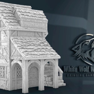 Civilian House 2 - 28/32mm | Custom-Crafted Fantasy Model for Tabletop RPGs (Dungeons & Dragons/DnD), Wargaming, Dioramas or Display