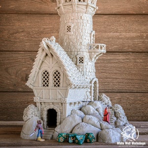 Firwood Wizard Tower 28/32mm | Custom-Crafted Fantasy Model for Tabletop RPGs (Dungeons & Dragons/DnD), Wargaming, Dioramas or Display