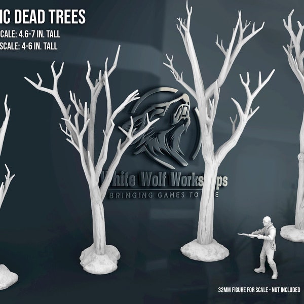 Realistic Dead Trees | Greendale Grimdale | 3D Printed Tabletop Props | Dungeons and Dragons, DnD, D&D, Pathfinder