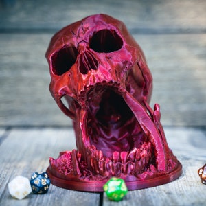 Desert&#39;s Kiss Skull Dice Tower | Custom-Crafted Fantasy Dice Tower for Tabletop RPGs (Dungeons & Dragons, DnD), Wargaming, or Display