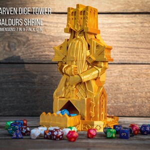 Dwarven Dice Tower | Tabletop Fantasy Role Play RPG Gaming Cosplay Props - Dungeons and Dragon DnD D&D Pathfinder
