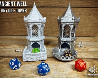 Ancient Well Tiny Dice Tower | Tabletop Fantasy Role Play RPG Gaming Cosplay Props - Dungeons and Dragon DnD D&D Pathfinder | Fates End