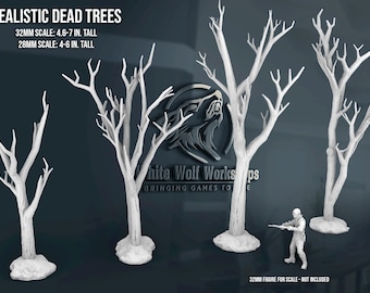 Realistic Dead Trees | Greendale Grimdale | 3D Printed Tabletop Props | Dungeons and Dragons, DnD, D&D, Pathfinder