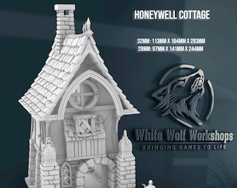 Honeywell Cottage  -Tale of Two Cities 28/32 mm 3D Printed Tabletop Miniatures Props Dungeons and Dragons DnD D&D Pathfinder