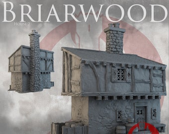 Briarwood Medieval House #2 28/32mm | Dark Realms | 3D Printed Tabletop Props | Fantasy RPG Gaming - Dungeons and Dragons DnD D&D Pathfinder