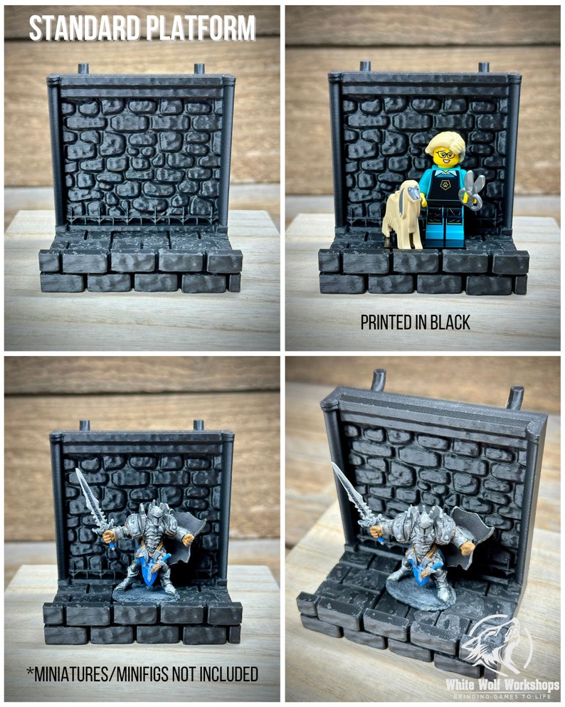 Miniature Minifig Display Platforms | 3D Printed Fantasy Tabletop Props ...