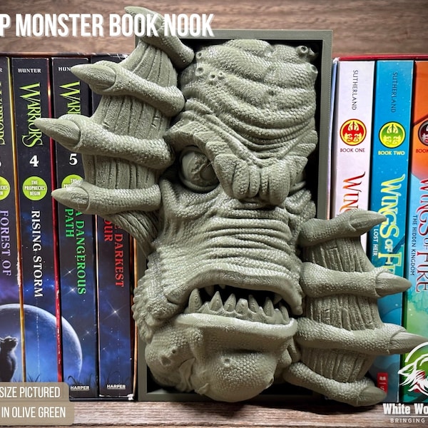 Swamp Monster Book Nook | Tabletop Fantasy Role Play RPG Gaming Cosplay Props - Dungeons and Dragons DnD D&D | Miniatures of Madness