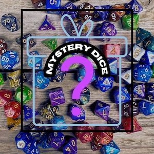 Mystery 7-piece Dice Set | Tabletop Fantasy Role Playing RPG Gaming Accessories Props Dungeons and Dragons DnD D&D Player Gift