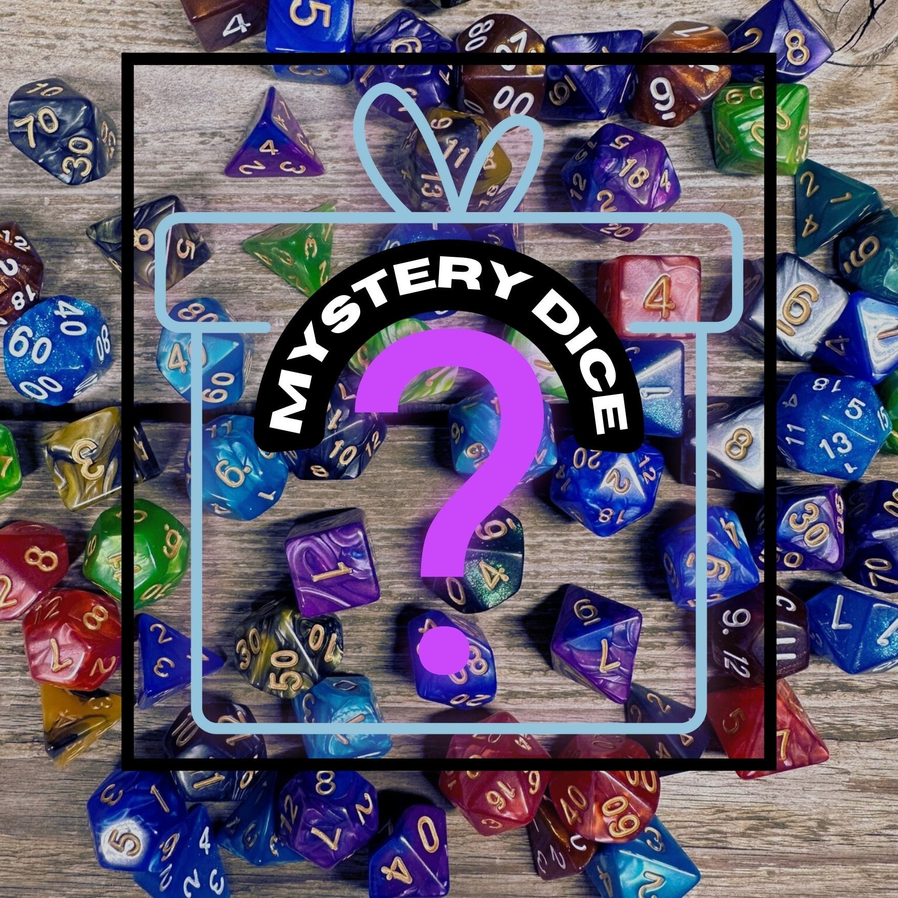 Mystery 7-piece Dice Set | Tabletop Fantasy Role Playing RPG Gaming Accessories Props Dungeons and Dragons DnD D&D Player Gift