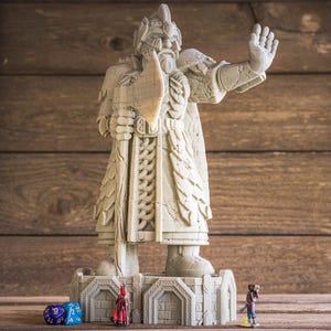 Huge Dwarven Statue | Custom-Crafted Fantasy Model for Tabletop RPGs (Dungeons & Dragons/DnD), Wargaming, Dioramas or Display