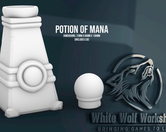 Potion of Mana | Tabletop Fantasy Role Play RPG Gaming Cosplay Props - Dungeons and Dragons DnD D&D Pathfinder | Mythic Dice Box