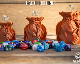 Bag of Holding Dice | Custom-Crafted Fantasy Dice Storage for Tabletop RPGs (Dungeons & Dragons, DnD), Wargaming, or Display