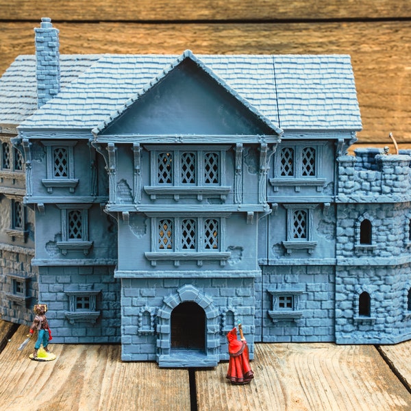 Fortified Manor 28mm/32mm | Dark Realms | 3D Printed Tabletop Miniatures Props | Fantasy Gaming - Dungeons and Dragons, DnD, D&D, Pathfinder