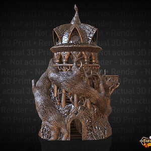 Druid Dice Tower | Custom-Crafted Fantasy Dice Tower for Tabletop RPGs (Dungeons & Dragons, DnD), Wargaming, or Display