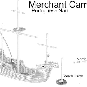 Merchant Carrack 28/32mm | Custom-crafted Fantasy Ship Model for ...