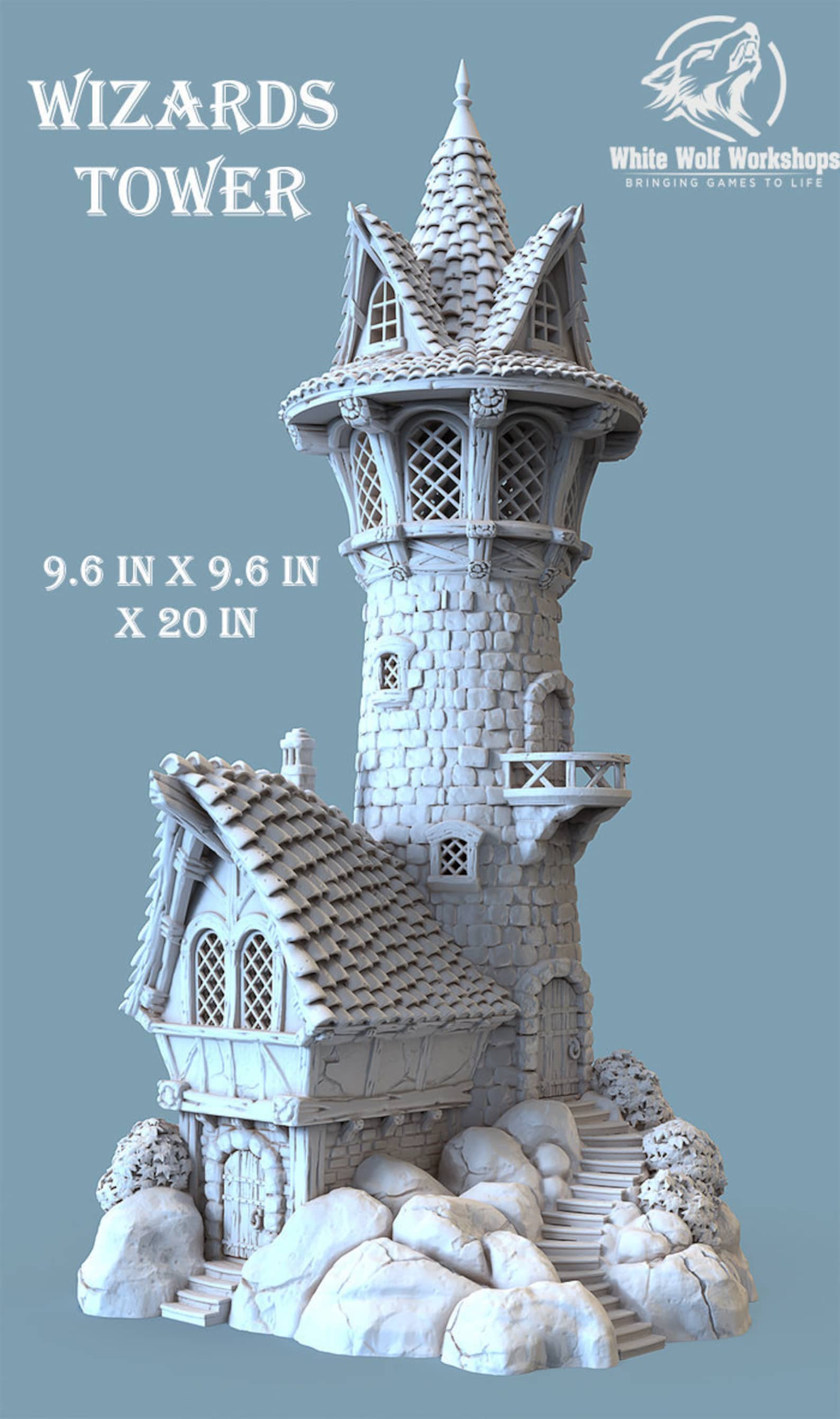 City of Firwood Wizard Tower 28mm 3D Printed Tabletop Etsy