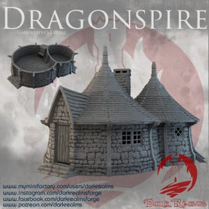 Gamekeeper&#39;s Cottage 28/32mm | Custom-Crafted Fantasy Model for Tabletop RPGs (Dungeons & Dragons/DnD), Wargaming, Dioramas, or Display