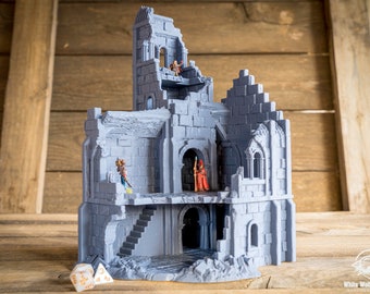 Arkenfel House 3 Ruins 28/32mm | Dark Realms | 3D Printed Tabletop Miniatures Props | Dungeons and Dragons, DnD, D&D, Pathfinder,