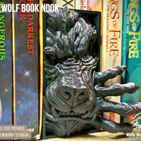 Werewolf Book Nook | Tabletop Fantasy Role Play RPG Gaming Cosplay Props - Dungeons and Dragons DnD D&D | Miniatures of Madness
