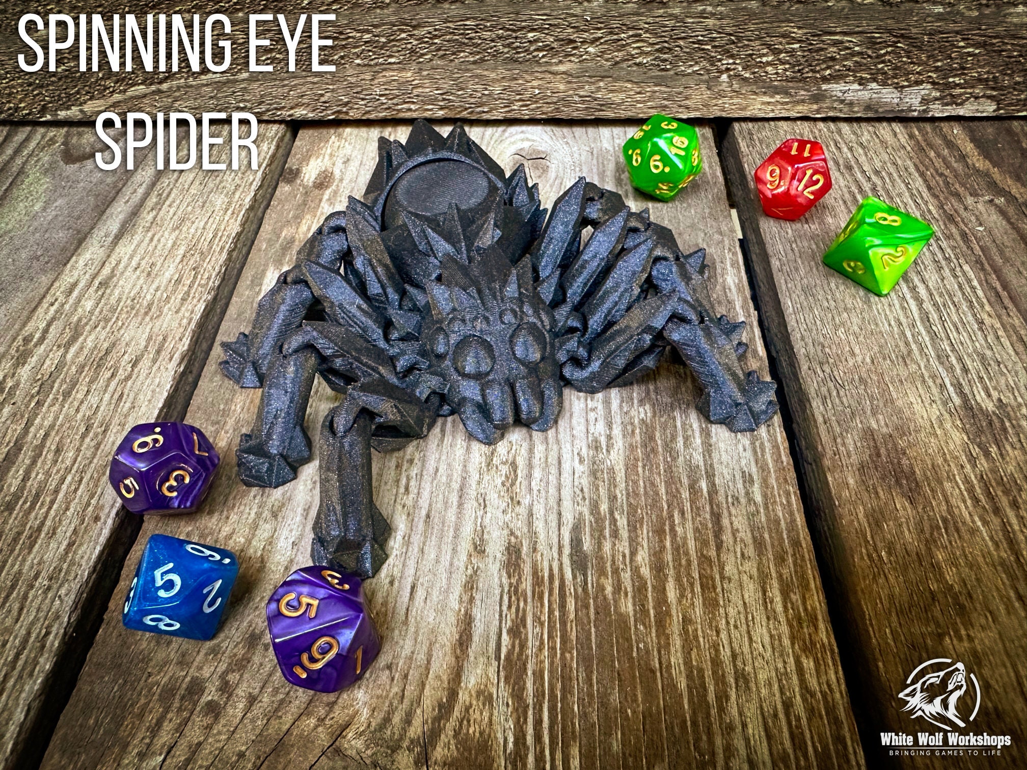 Realistic Spider Fidget Toy 3D Printed Articulated Spinner 