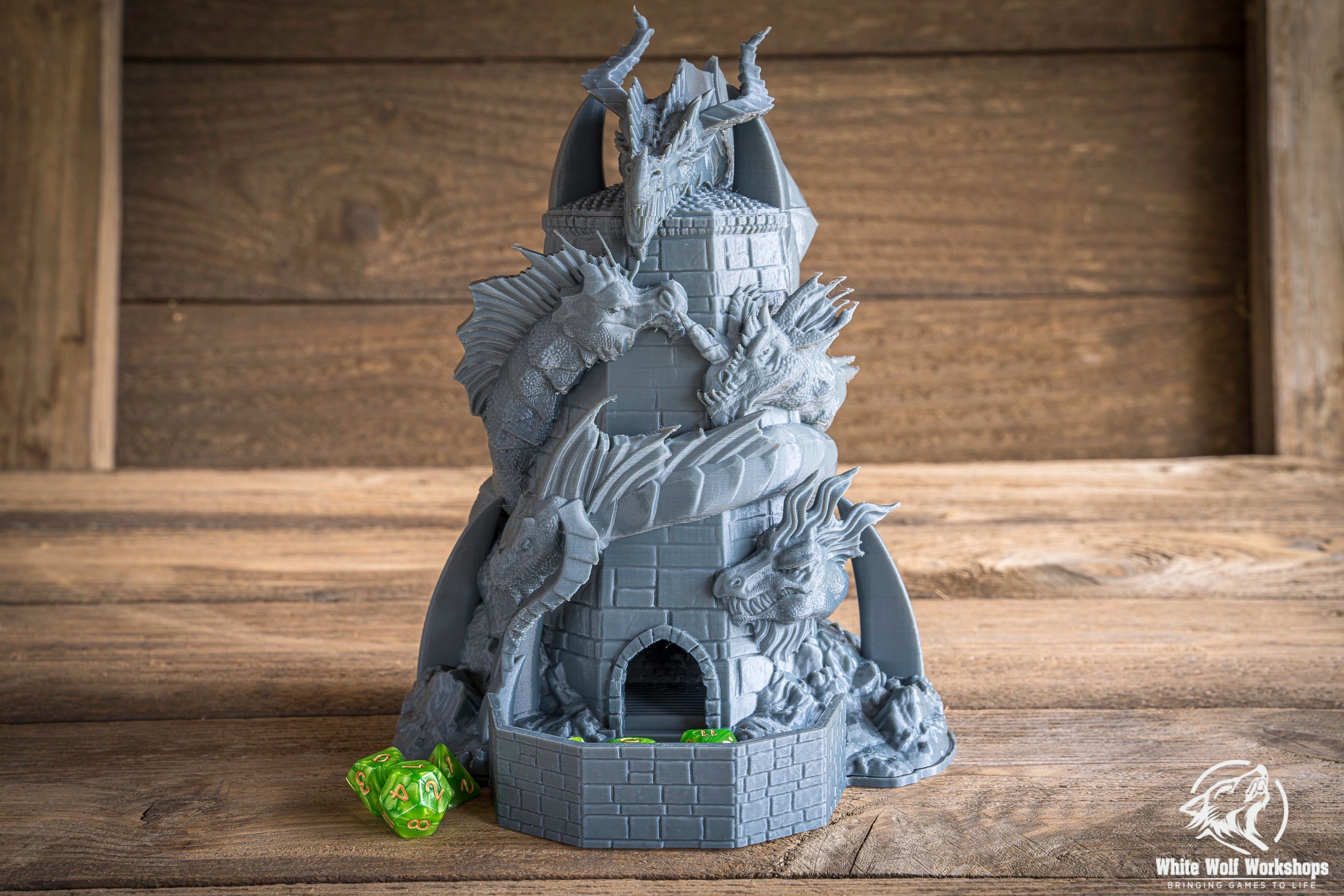 Five Headed Dragon Tiamat Dice Tower Tabletop Fantasy Role Etsy