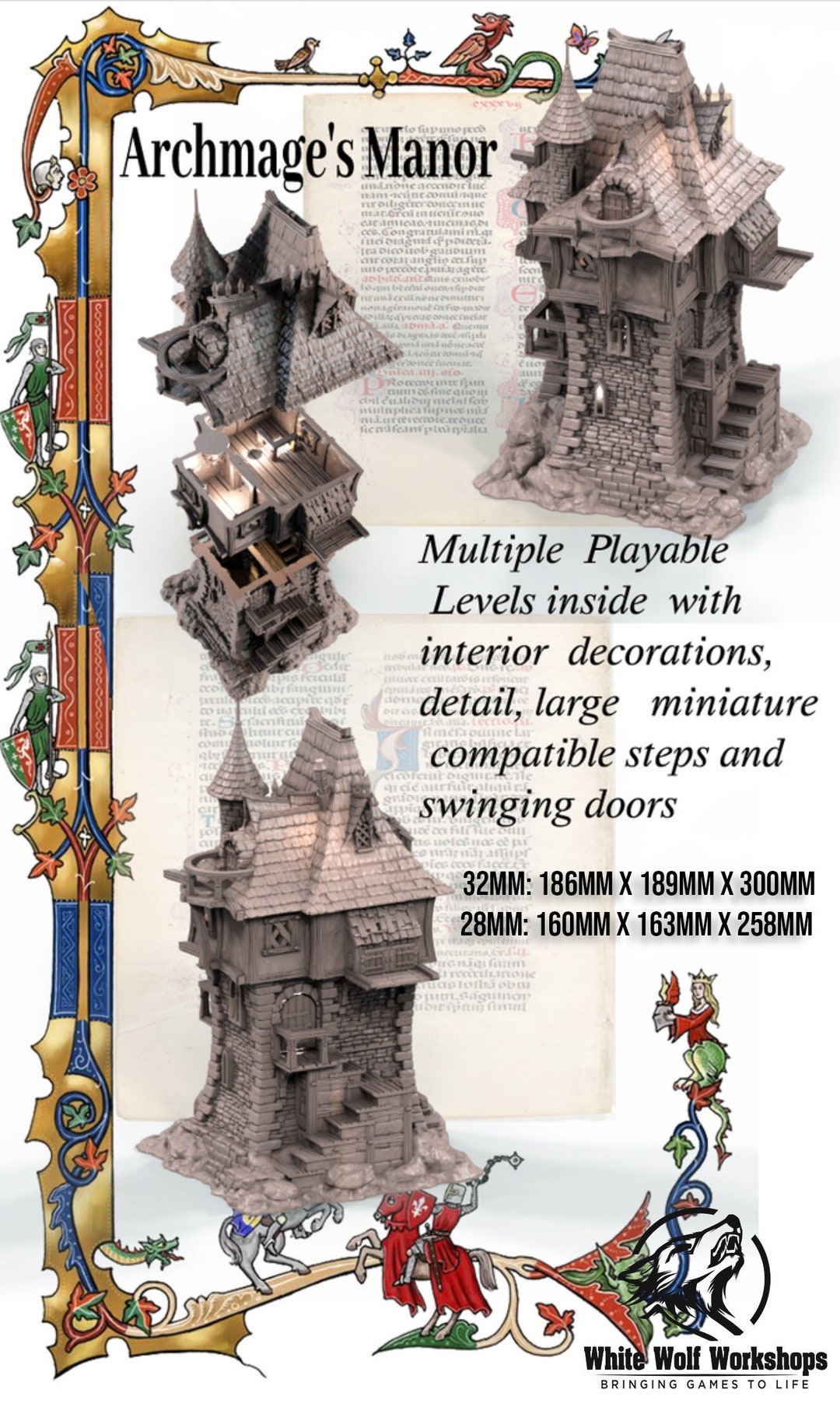 Archmage's Manor Tale of Two Cities 28/32 mm 3D gedruckte Tabletop ...