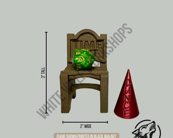 Chair of Shame! Time Out Dice Jail | Custom-Crafted Fantasy Accessory for Tabletop RPGs, Dungeons & Dragons DnD, Wargaming, or Display