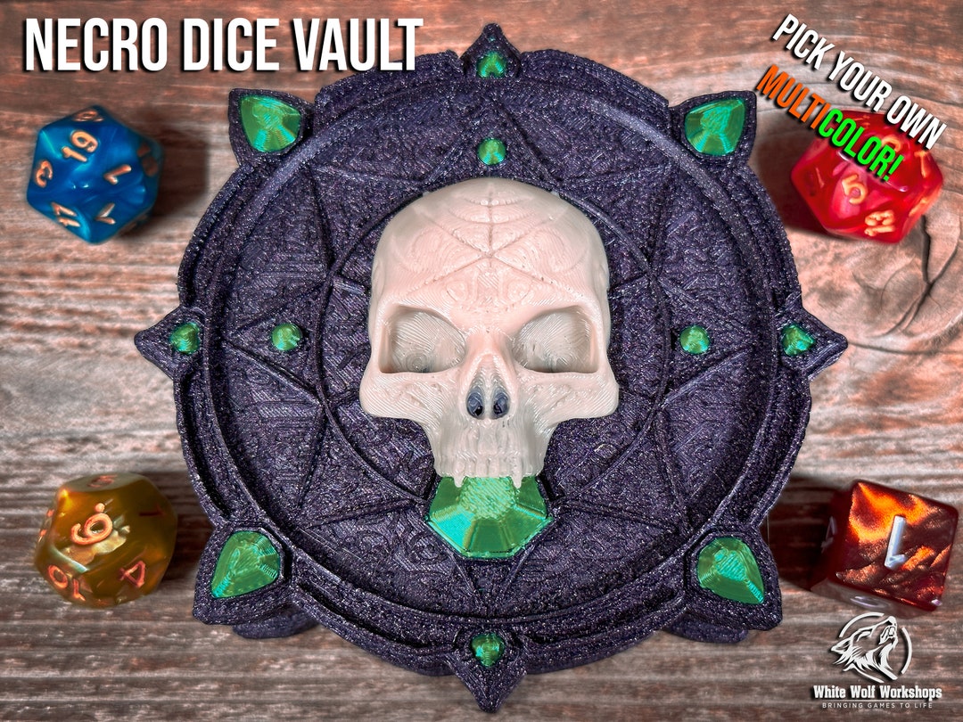 Multicolor Necro Dice Vault Box Tabletop Fantasy Role Play RPG Gaming