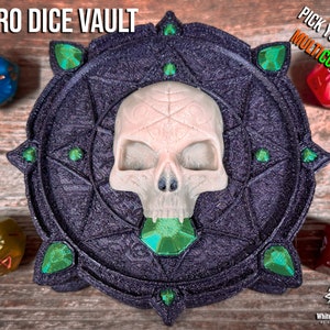 Multicolor Necro Dice Vault Box | Tabletop Fantasy Role Play RPG Gaming Cosplay Props - Dungeons and Dragon DnD D&D Pathfinder | Fates End