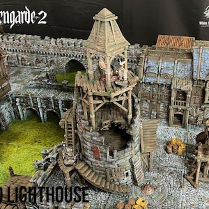 Old Lighthouse 28/32MM | Custom-Crafted Fantasy Model for Tabletop RPGs (Dungeons & Dragons/DnD), Wargaming, Dioramas or Display