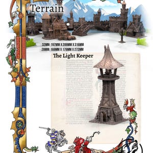 Light Keeper Lighthouse 28/32mm | Custom-Crafted Fantasy Model for Tabletop RPGs (Dungeons & Dragons/DnD), Wargaming, Dioramas or Display