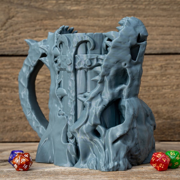 Dragon Skull Mug Stein | Tabletop Fantasy Role Play RPG Gaming Cosplay Props - Dungeons and Dragon DnD D&D Pathfinder | Drink Holder