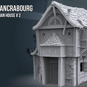 Civilian House #2 28/32mm | Custom-Crafted Fantasy Model for Tabletop RPGs (Dungeons & Dragons/DnD), Wargaming, Dioramas, or Display