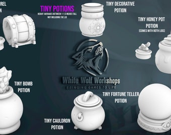 Tiny Potions Series 1 | Tabletop Fantasy Role Play RPG Gaming Apothecary Cosplay Props - Dungeons and Dragons DnD D&D | Mythic Dice Box