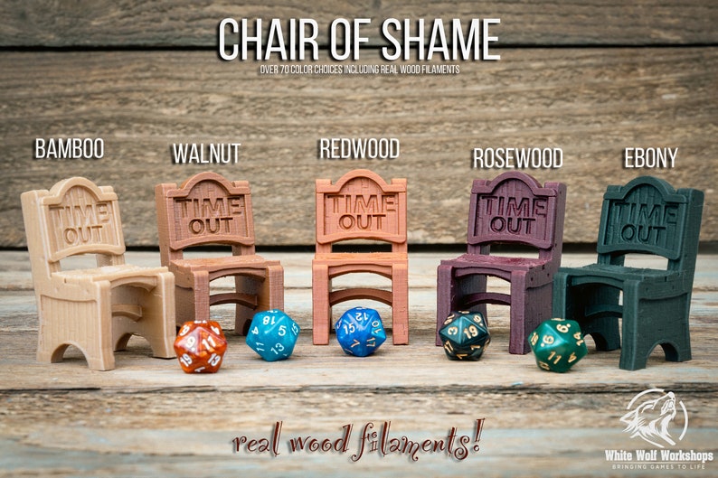 Chair of Shame Time Out Dice Jail Tabletop Fantasy Role Playing RPG Gaming Accessories Props Dungeons and Dragons DnD D&D Player Gift image 3