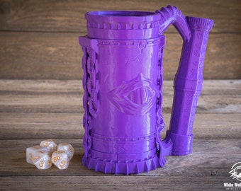Warlock Mythic Mug Stein | Tabletop Fantasy Role Play RPG Gaming Cosplay Props - Dungeons and Dragon DnD D&D Pathfinder | Drink Holder
