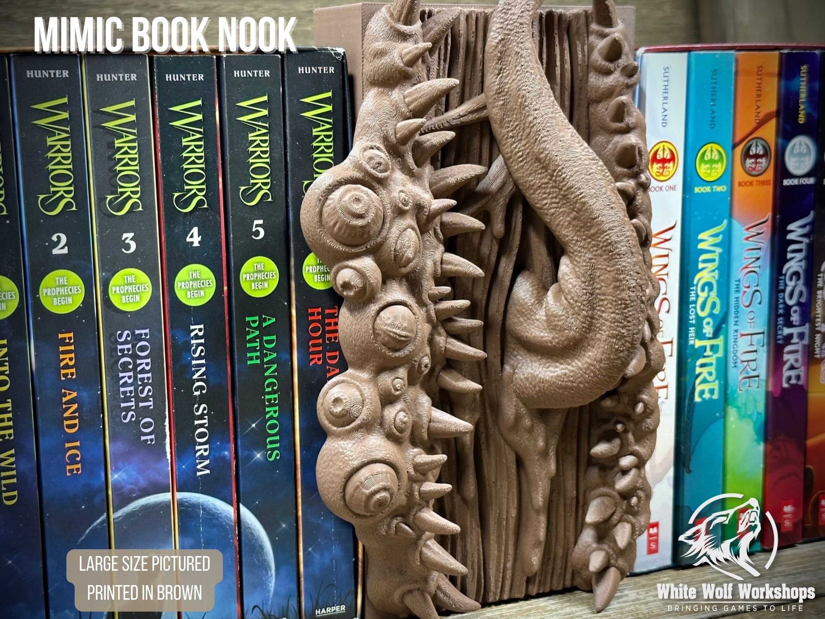 Mimic Book Nook | Custom-crafted Fantasy Bookshelf Insert Display