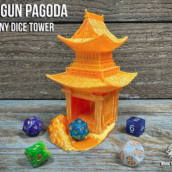 Shogun Pagoda Tiny Dice Tower | Tabletop Fantasy Role Play RPG Gaming Cosplay Props - Dungeons and Dragon DnD D&D Pathfinder | Fates End