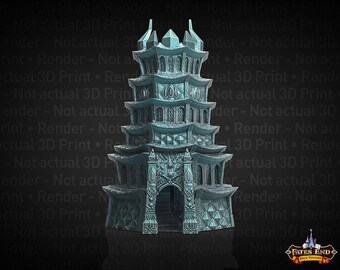 Drow Dark Elf Dice Tower | Custom-Crafted Fantasy Accessory for Tabletop RPGs, Dungeons & Dragons DnD, Wargaming, or Display