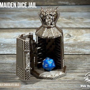 Iron Maiden Dice Jail | Tabletop Fantasy Role Playing RPG Game Props and Gifts - Dungeons and Dragons, DnD, D&D | Fates End