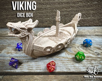 Viking "Jormungandr" Dice Box | Tabletop Fantasy Role Play RPG Gaming Cosplay Props - Dungeons and Dragons DnD D&D Wargaming | Mythic Roll