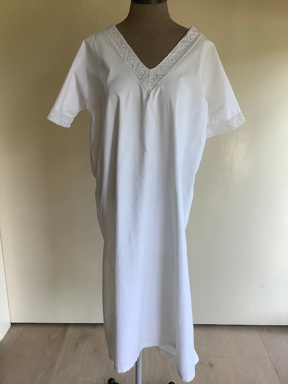 Vintage lace & cotton nightgown/dress