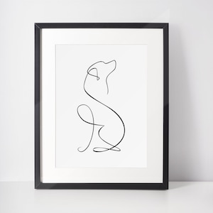 Dog Monoline Sketch Wall Art, Digital Download, Animals Printable Art, Animals Line Art Design, Animal Wall Art Design, Minimalist Cute Art