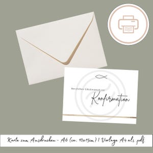 Konfirmationskarte zum Ausdrucken, druckbares Last Minute Geschenk | Druckvorlage, Printables Geschenk zur Konfirmation