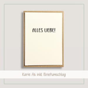 Karte Alles Liebe | Glückwunschkarte mit Briefumschlag