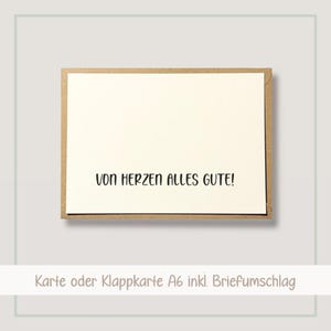 Von Herzen alles Gute Karte | Glückwunschkarte mit Briefumschlag