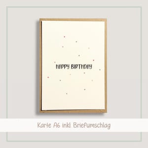 Happy Birthday Karte | Geburtstagskarte mit Briefumschlag